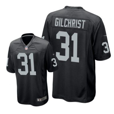 Oakland Raiders #31 Black Men Marcus Gilchrist Game Jersey