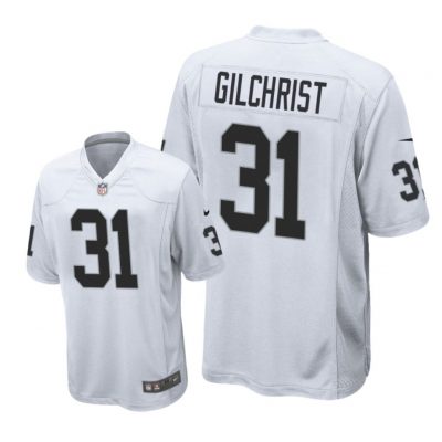 Oakland Raiders #31 White Men Marcus Gilchrist Game Jersey