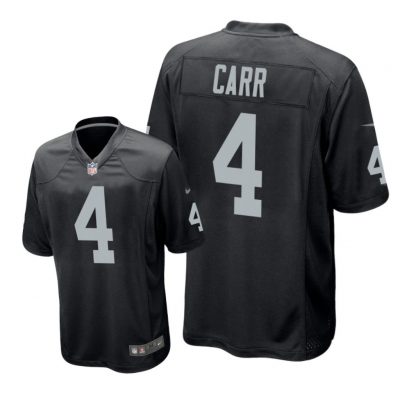 Oakland Raiders #4 Black Men Derek Carr Game Jersey