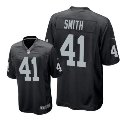 Oakland Raiders #41 Black Men Keith Smith Game Jersey