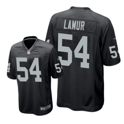 Oakland Raiders #54 Black Men Emmanuel Lamur Game Jersey