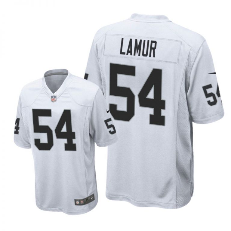 Oakland Raiders #54 White Men Emmanuel Lamur Game Jersey