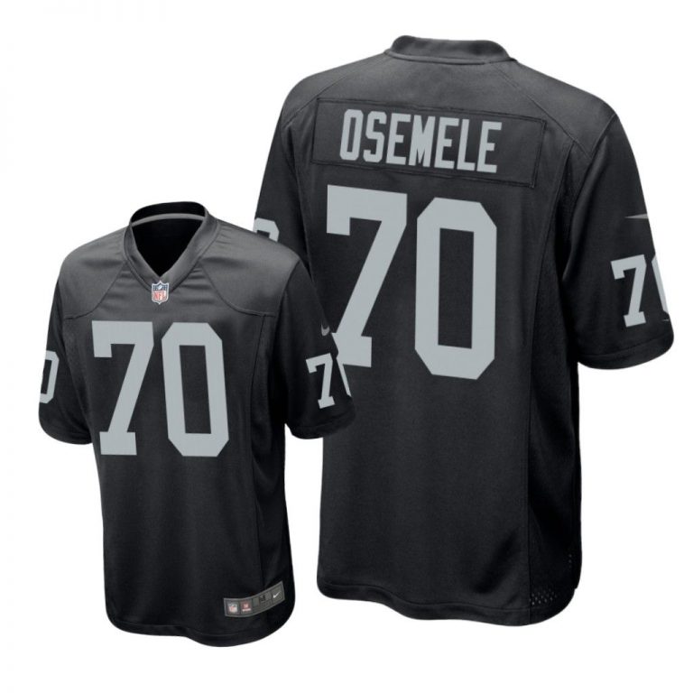 Oakland Raiders #70 Black Men Kelechi Osemele Game Jersey