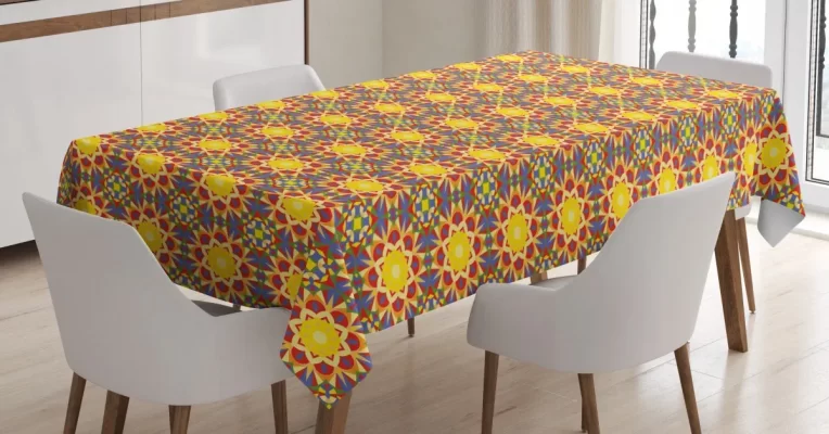 Oriental Sun Motif 3D Printed Tablecloth Table Decor Home Decor