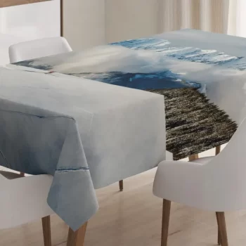 Panoramic Mountains Walk 3D Printed Tablecloth Table Decor Home Decor