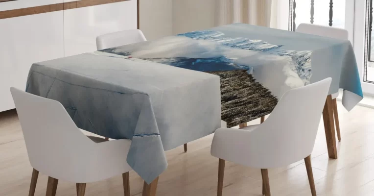 Panoramic Mountains Walk 3D Printed Tablecloth Table Decor Home Decor