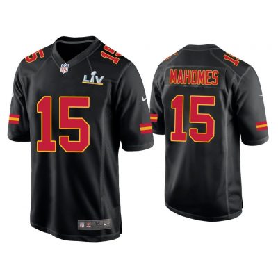 Patrick Mahomes Kansas City Chiefs Super Bowl LV Black Game Fashion Jersey