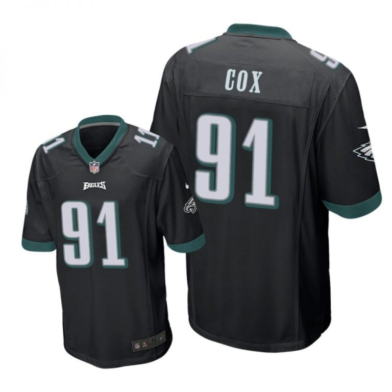 Philadelphia Eagles #91 Black Men Fletcher Cox Game Jersey