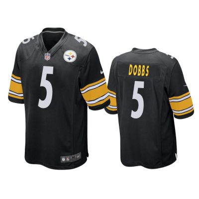 Pittsburgh Steelers #5 Black Men Joshua Dobbs Game Jersey