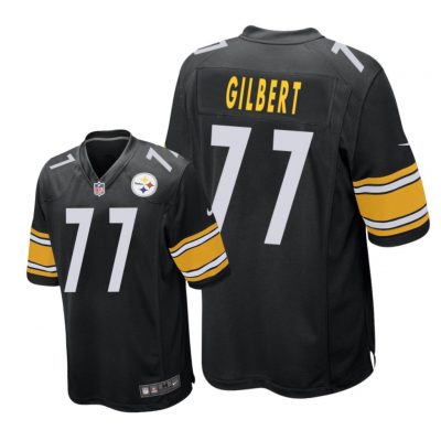 Pittsburgh Steelers #77 Black Men Marcus Gilbert Game Jersey