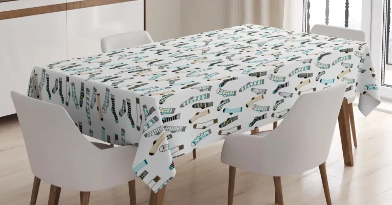 Rain Of Socks Laundry 3D Printed Tablecloth Table Decor Home Decor