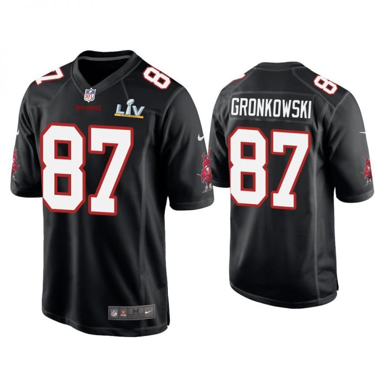 Rob Gronkowski Tampa Bay Buccaneers Super Bowl LV Black Game Fashion Jersey