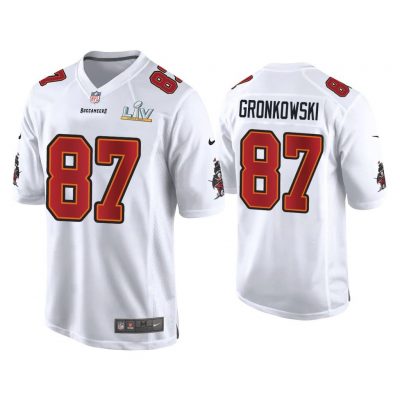 Rob Gronkowski Tampa Bay Buccaneers Super Bowl LV White Game Fashion Jersey