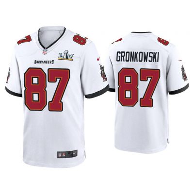 Rob Gronkowski Tampa Bay Buccaneers Super Bowl LV White Game Jersey