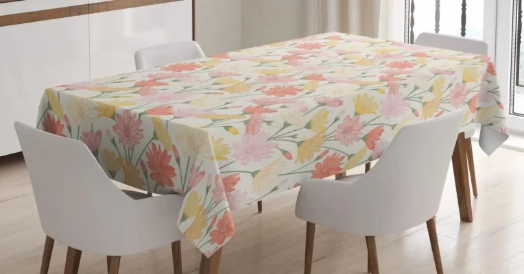 Romantic Vintage Floral 3D Printed Tablecloth Table Decor Home Decor