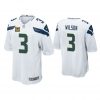 Russell Wilson Seattle Seahawks White Game Captain Patch Jersey