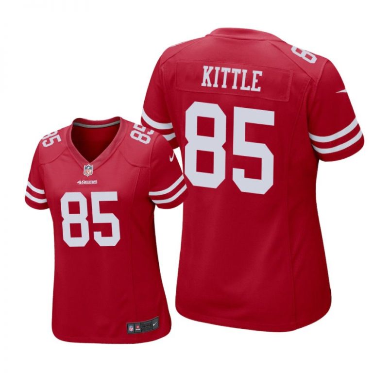 San Francisco 49ers #85 Scarlet George Kittle Game Jersey - Women