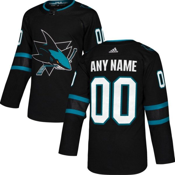 San Jose Sharks Alternate Custom Jersey Black