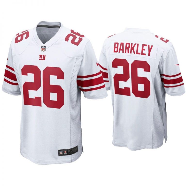 Saquon Barkley New York Giants White Game Jersey