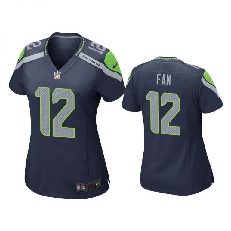 Seattle Seahawks #12 Navy Fan Game Jersey - Women