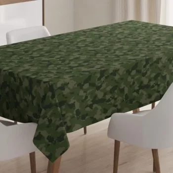 Simplistic Woodland Camo 3D Printed Tablecloth Table Decor Home Decor