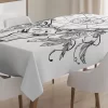 Skull With Feathers 3D Printed Tablecloth Table Decor Home Decor
