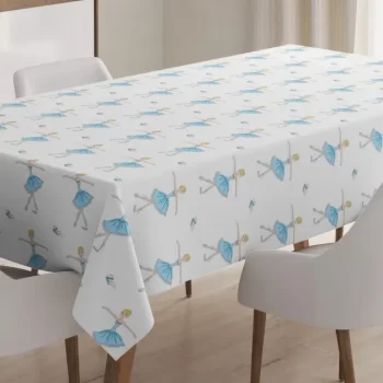 Slim Blonde Girl Motifs 3D Printed Tablecloth Table Decor Home Decor