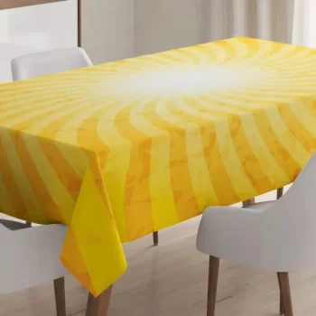 Sunburst Spiral Stripes 3D Printed Tablecloth Table Decor Home Decor