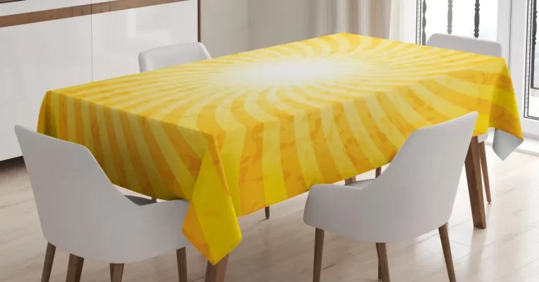 Sunburst Spiral Stripes 3D Printed Tablecloth Table Decor Home Decor