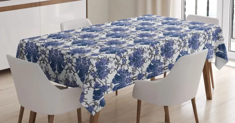 Symmetrical Oriental Nature 3D Printed Tablecloth Table Decor Home Decor