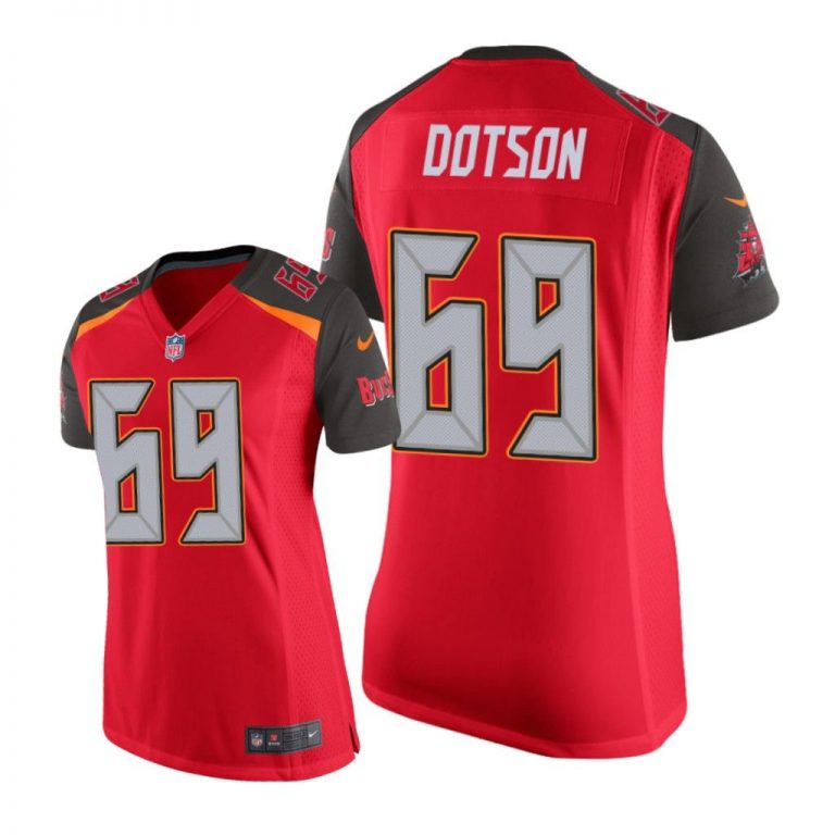 Tampa Bay Buccaneers #69 Red Demar Dotson Game Jersey - Women