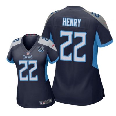Tennessee Titans #22 Navy Derrick Henry 20th Anniversary Jersey - Women