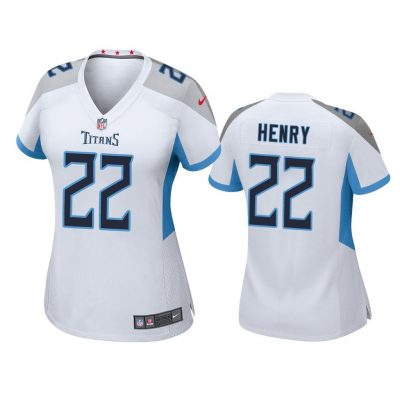 Tennessee Titans #22 White Derrick Henry Game Jersey - Women