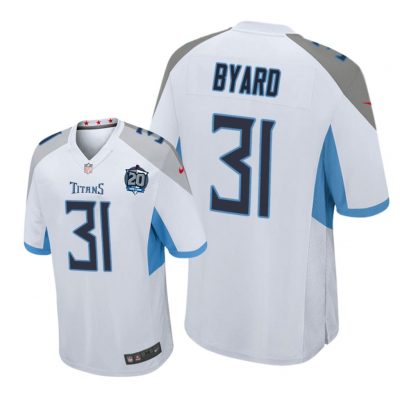 Tennessee Titans #31 White Men Kevin Byard 20th Anniversary Game Jersey