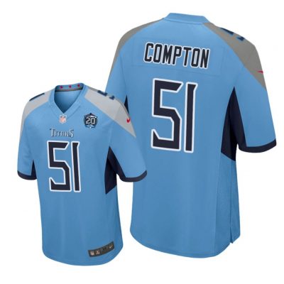 Tennessee Titans #51 Light Blue Men Will Compton Game Jersey