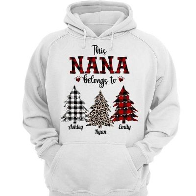 This Grandma Belongs To Christmas Personalized Hoodie Sweatshirt