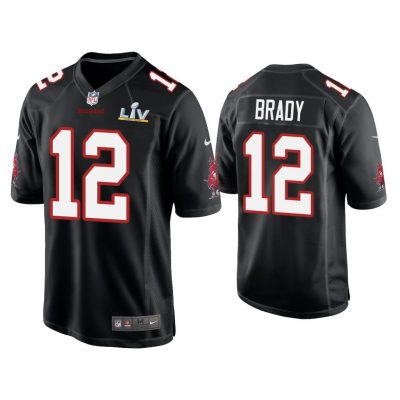 Tom Brady Tampa Bay Buccaneers Super Bowl LV Black Game Fashion Jersey