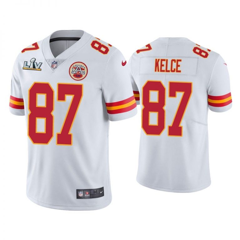 Travis Kelce Kansas City Chiefs Super Bowl LV White Vapor Limited Jersey