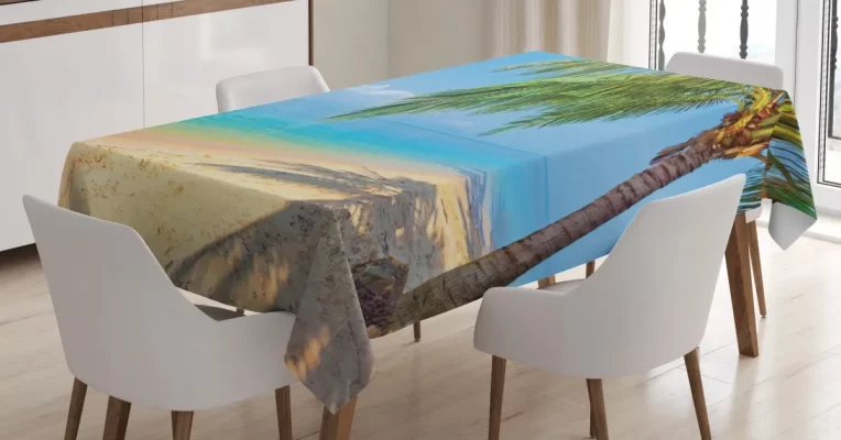 Tropic Botanic Image 3D Printed Tablecloth Table Decor Home Decor