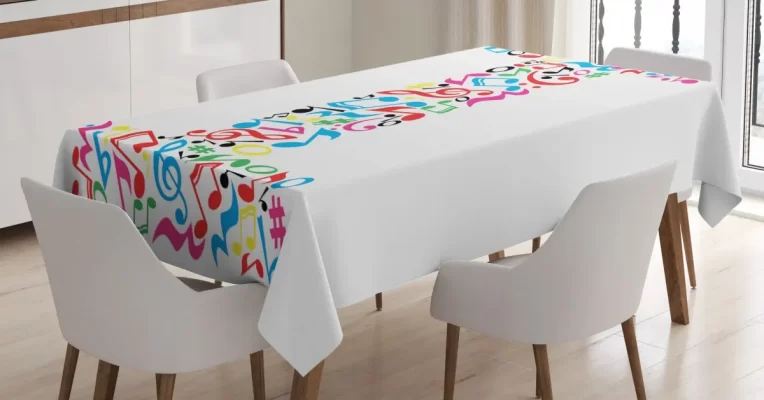 Uppercase Music Style 3D Printed Tablecloth Table Decor Home Decor