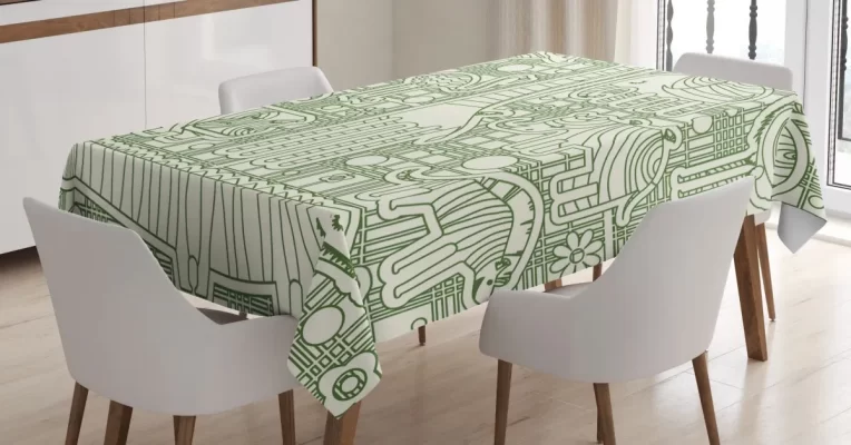 Various Animal Composition 3D Printed Tablecloth Table Decor Home Decor