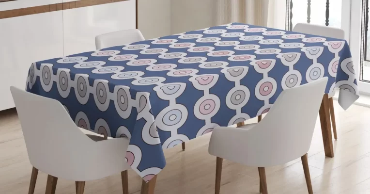 Vintage Disc Shaped Motif 3D Printed Tablecloth Table Decor Home Decor
