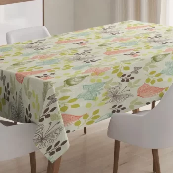 Vintage Soft Floral 3D Printed Tablecloth Table Decor Home Decor
