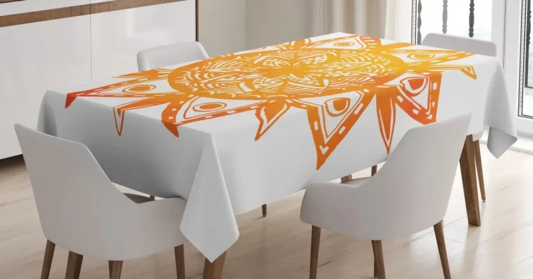 Watercolor Sun 3D Printed Tablecloth Table Decor Home Decor