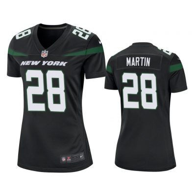 Women 2019 Curtis Martin #28 New York Jets Black Game Jersey