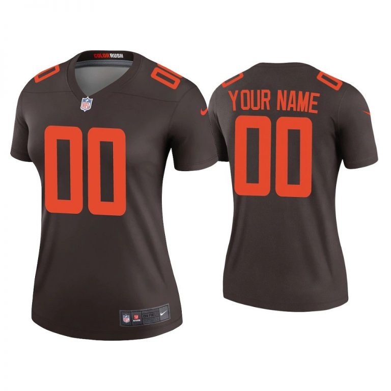 Women 2020 Custom Cleveland Browns Brown Alternate Legend Jersey