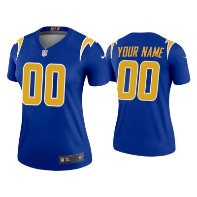 Women 2020 Custom Los Angeles Chargers Royal Legend Jersey