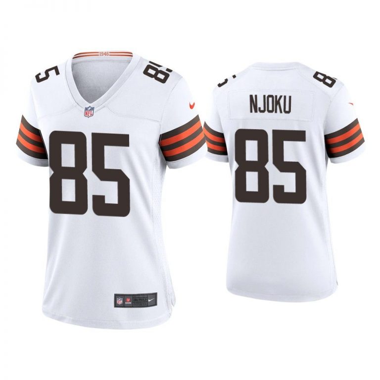 Women 2020 David Njoku Cleveland Browns White Game Jersey