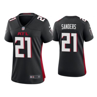 Women 2020 Deion Sanders Atlanta Falcons Black Game Jersey