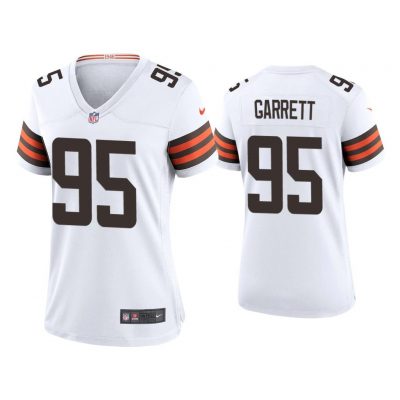 Women 2020 Myles Garrett Cleveland Browns White Game Jersey